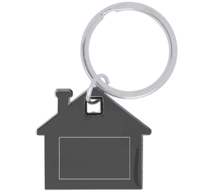 Talon muotoinen muovinen avaimenperä